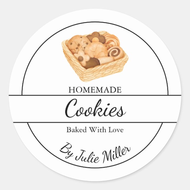 Etiqueta de cookies simples (Frente)
