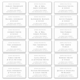 Etiqueta de Correio de Feriado Clássico e Elegante