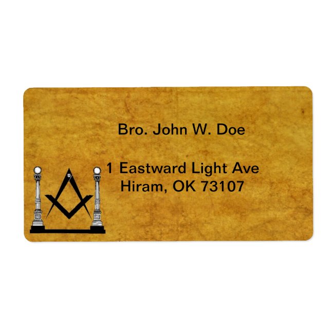 Etiqueta de Correio Masônico (Frente)