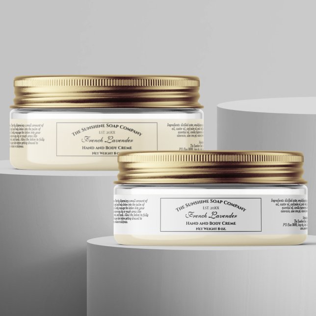 Etiqueta de Cosméticos à Prova de Água Branca 1" x (Criador carregado)