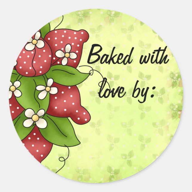 Etiqueta de Cozinha de Morango (Frente)