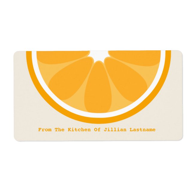 Etiqueta De Cozinha Laranja Da Cozinha De (Frente)