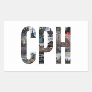 Etiqueta de CPH Copenhaga Dinamarca