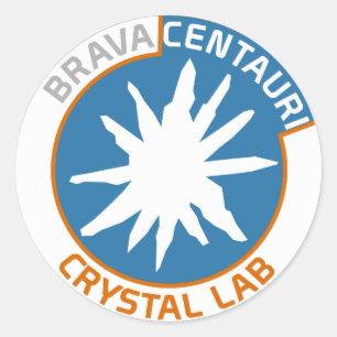 Etiqueta de cristal Centauri do laboratório de