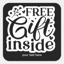 Etiqueta de dentro de presente grátis