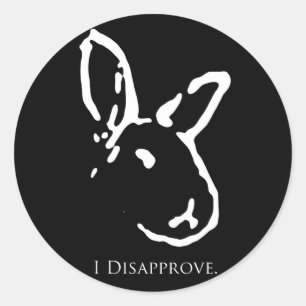 Etiqueta de desaprovação dos coelhos