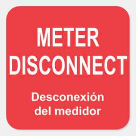 Etiqueta de Desconexão do Medidor com Legenda Espa