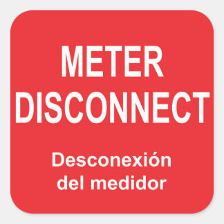 Etiqueta de Desconexão do Medidor com Legenda Espa