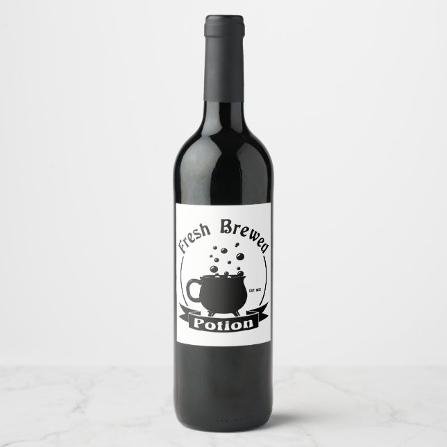 Etiqueta de Design de Vinho de Poção Fresca (Frente)