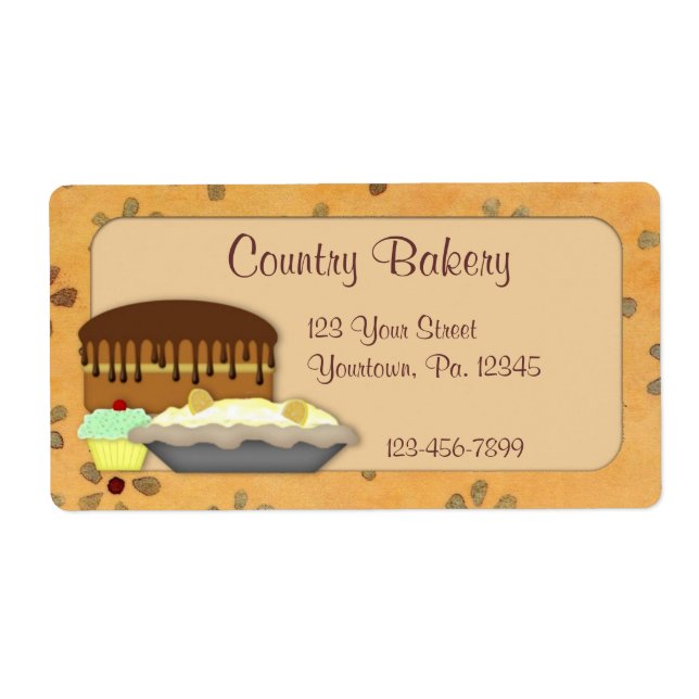 Etiqueta de Desserts Personalizados (Frente)