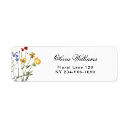 Etiqueta de devolução de chá de noiva de flores si