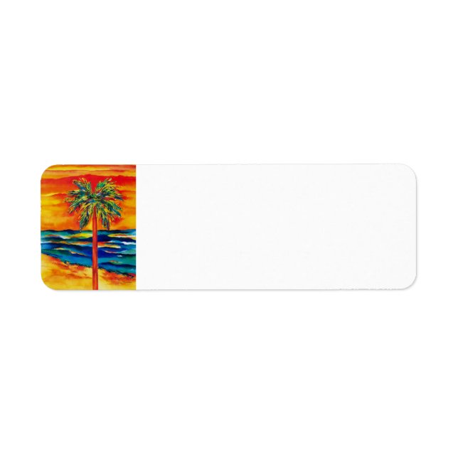 Etiqueta de devolução de cor tropical (Frente)