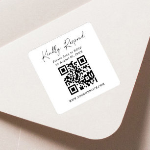Etiqueta de Devolução Quadrada com Código QR   Ade