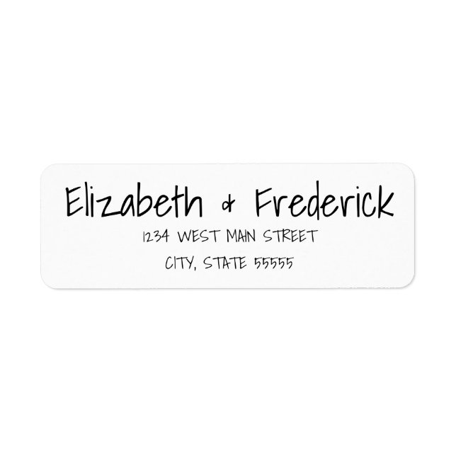 Etiqueta de devolução simples e elegante (Frente)