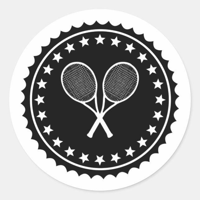 etiqueta de duas tênis racquet stars (Frente)