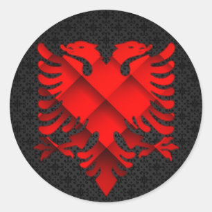 Etiqueta de Eagle do albanês