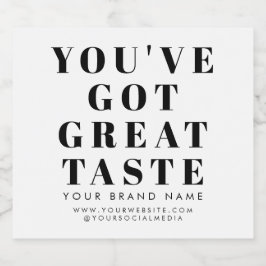 Etiqueta de embalagem branca moderna