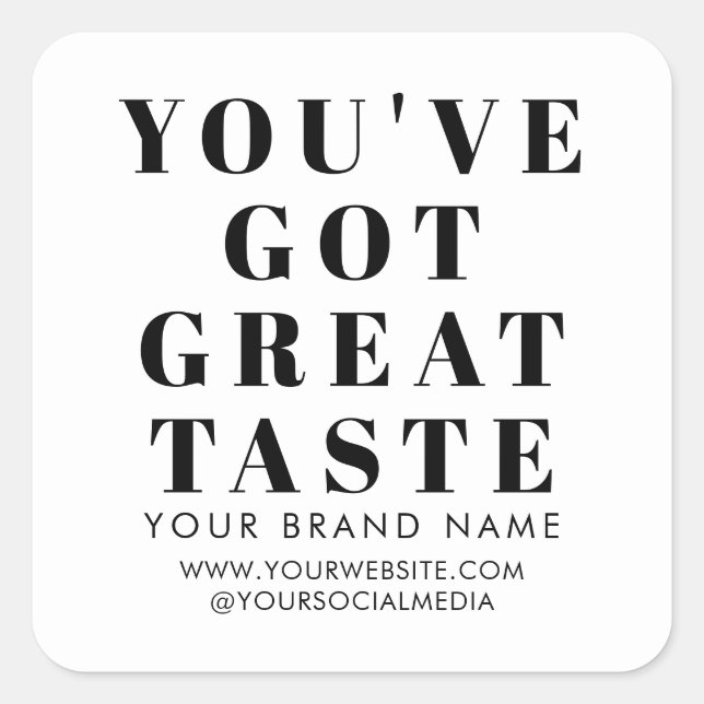 Etiqueta de embalagem branca moderna (Frente)