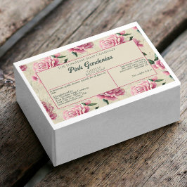 Etiqueta de Embalagem de Sabão de Gardenias Rosa,