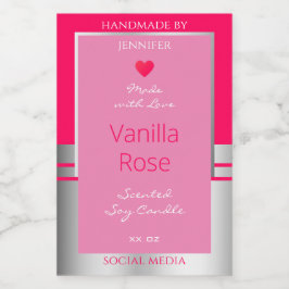 Etiqueta de embalagem do produto em branco Rosa e 