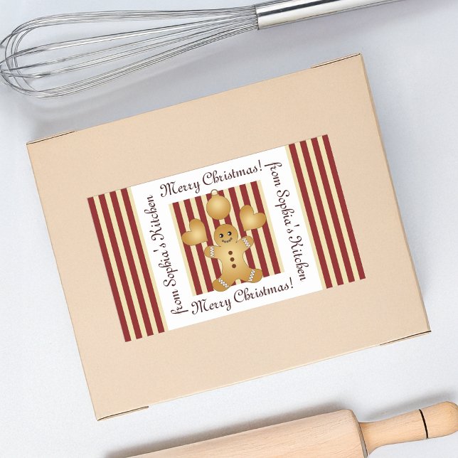 Etiqueta de Embalagem Homemade Do Homem De Pão De  (Criador carregado)