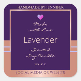 Etiqueta de empacotamento do produto elegante Rosa