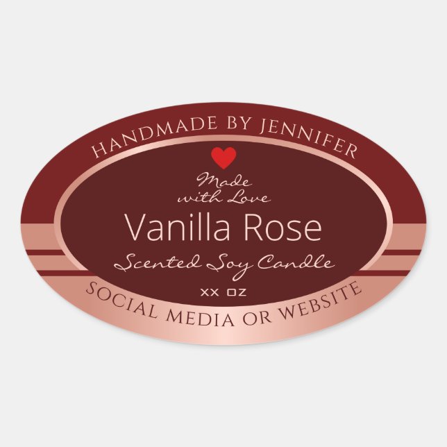 Etiqueta de empacotamento do produto Elegante Rosa (Frente)