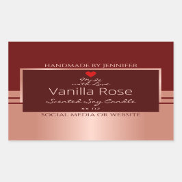 Etiqueta de empacotamento do produto Elegante Rosa