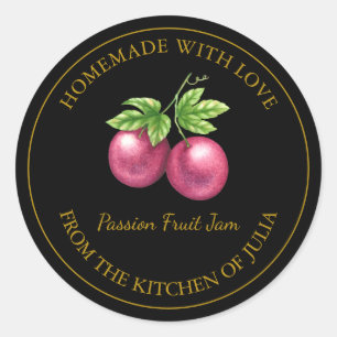 Etiqueta de Emperramento da Fruta de Paixão Dourad