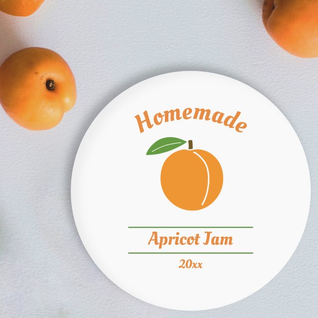 Etiqueta de Emperramento de Apricot Editável (Apricot Jam Label Sticker)