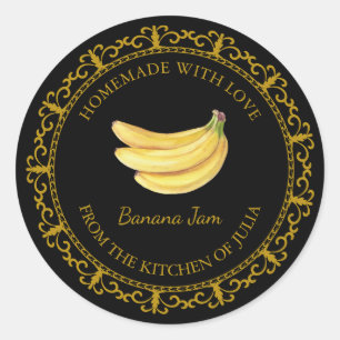Etiqueta de emperramento de banana em casa da Vint