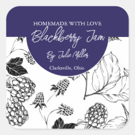 Etiqueta de emperramento de Blackberry preto e bra