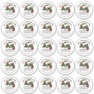 Etiqueta de emperramento de morango de 2,5" e etiq