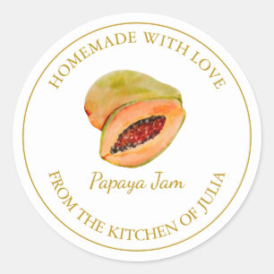 Etiqueta de Emperramento de Papaya Homemade Dourad