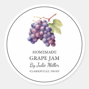 Etiqueta de Emperramento de Uvas Simples Homemade