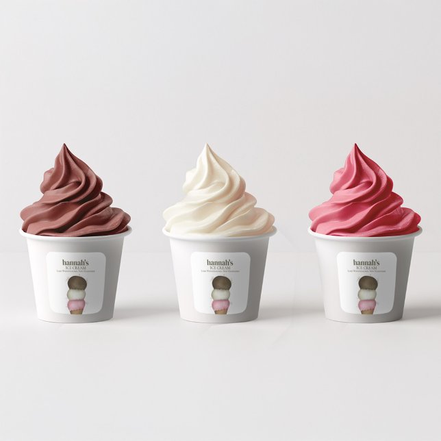 Etiqueta de Encapsulamento de Cone de Sorvete Come (Ice cream cone product label stickers. )