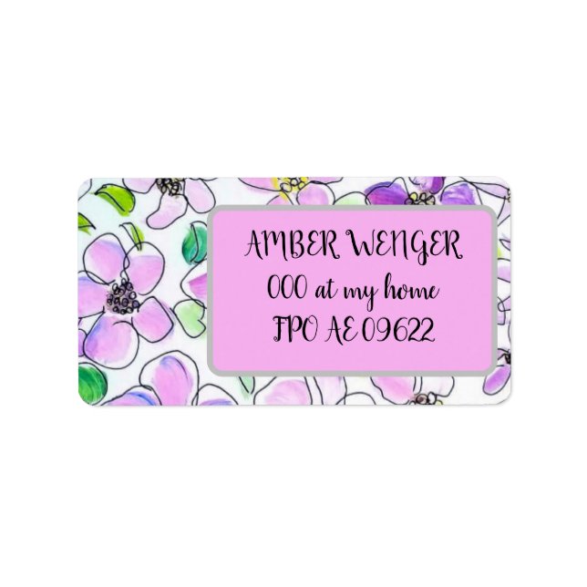 etiqueta de endereço (Frente)