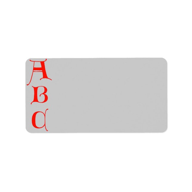 Etiqueta de Endereço ABC (Frente)
