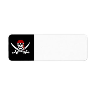 Etiqueta de endereço alegre do pirata de Jack
