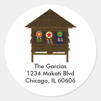 etiqueta de endereço Bahay Kubo