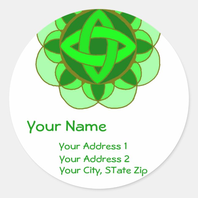 Etiqueta de endereço "Balancing the Heart Chakra" (Frente)