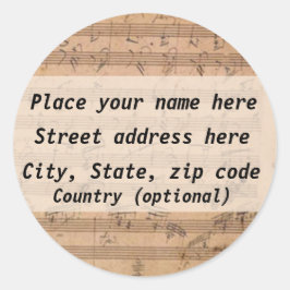 Etiqueta de endereço Beethoven