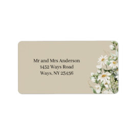 Etiqueta de Endereço Boho Flor de Margarida