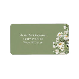 Etiqueta de Endereço Boho Flor Silvestre Margarida