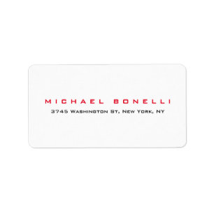 Etiqueta de Endereço Branco Legível Simples e Simp