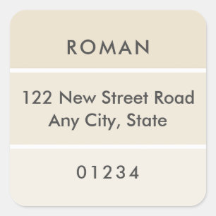 Etiqueta de Endereço Chip de Pintura Beige de Pint