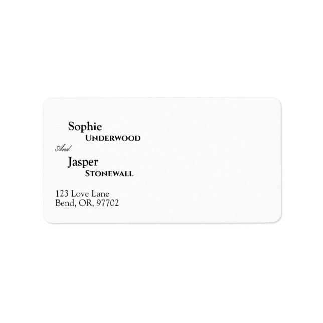 Etiqueta de Endereço Clássico Moderno (Frente)