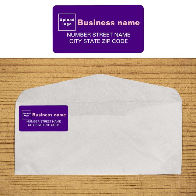 Etiqueta de Endereço Comercial Roxa (Purple address label on envelope)