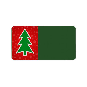 Etiqueta de Endereço da Árvore de Natal