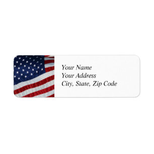 Etiqueta de endereço da bandeira dos Estados